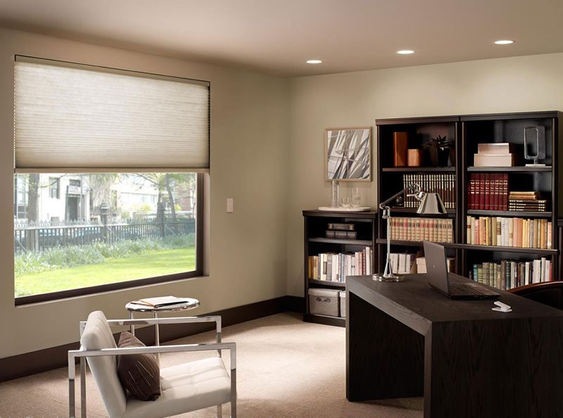Lutron Shades in a home office