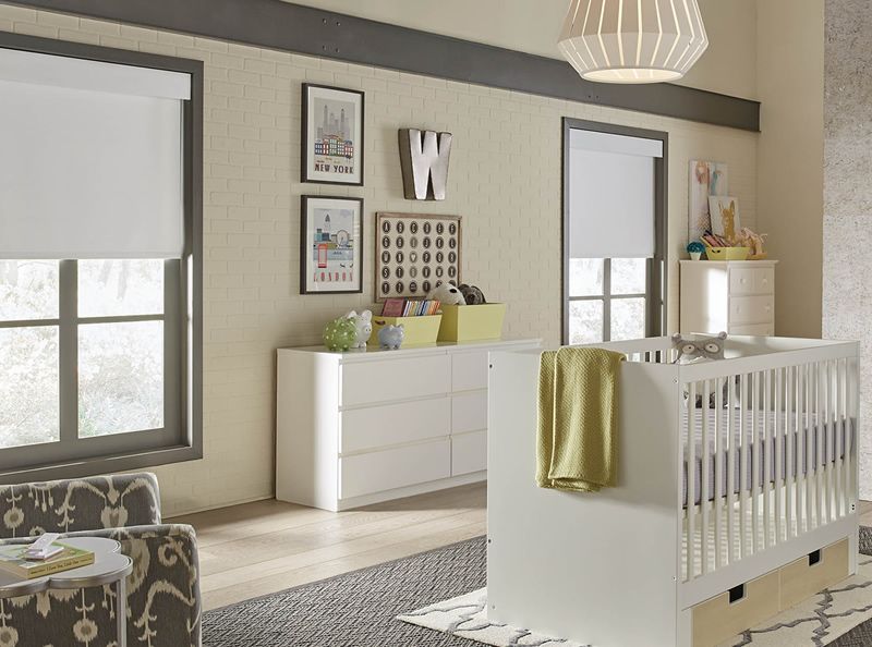 Lutron shades in a baby room